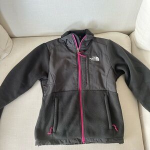 The North Face Charcoal and Pink Fleece Jacket